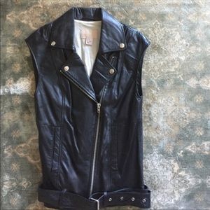 Black Leather Vest